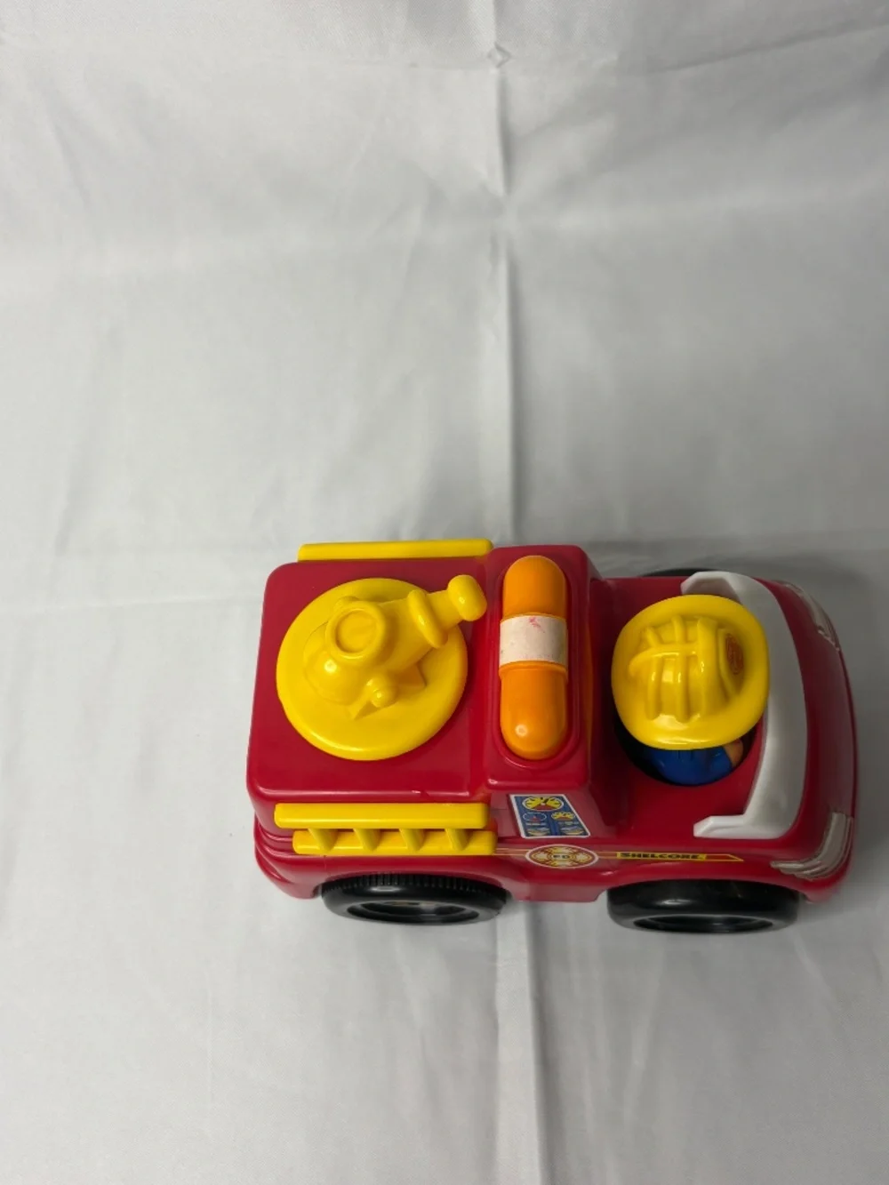 1998 Shelcore Lights and Sound Fire Truck Toy Vintage 7